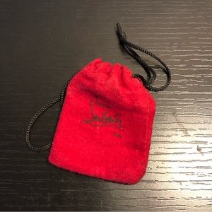 Christian Louboutin Mini Dust Bag 2.25” x 3” Red Heel Tap Storage Bag Pouch
